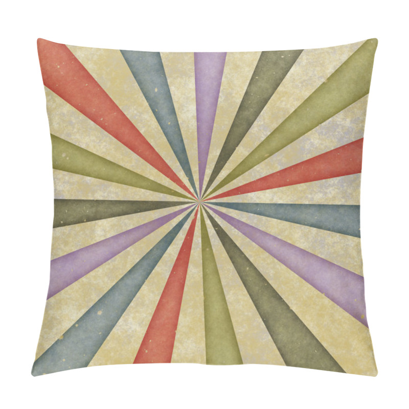 Personality  Sixties Style Grungy Sunburst Swirl Pillow Covers