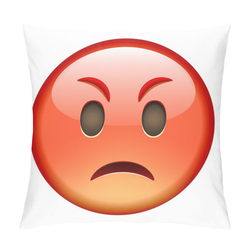 Personality  Red Angry Emoticon Pillow Covers