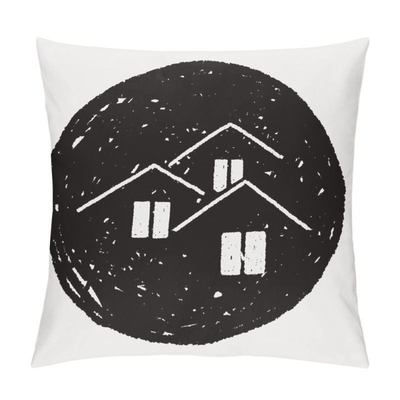 Personality  Doodle House Pillow Covers