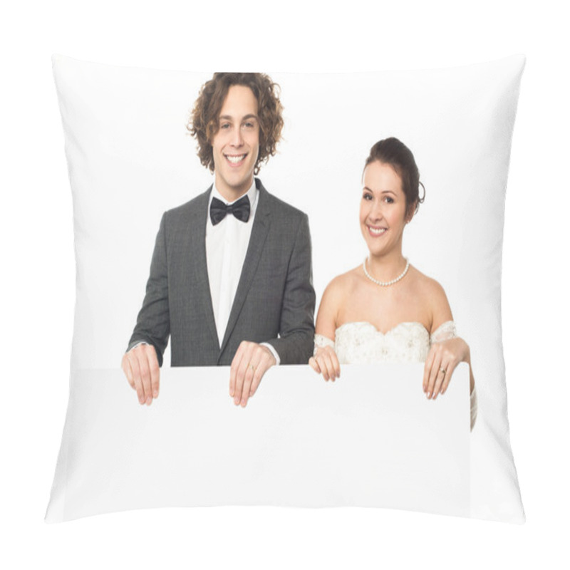 Personality  Married Couple Holding Whiteboard Pillow Covers