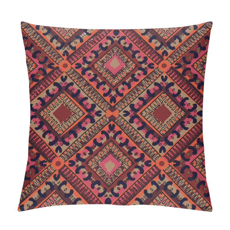 Personality  Ethnic Abstract Hand-drawn Seamless Pattern Pillow Covers