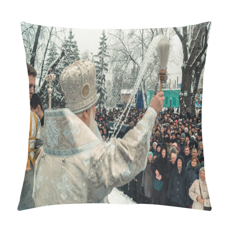 Personality  KYIV, UKRAINE - January 19, 2018. The Baptism Of The Lord. Filar Pillow Covers