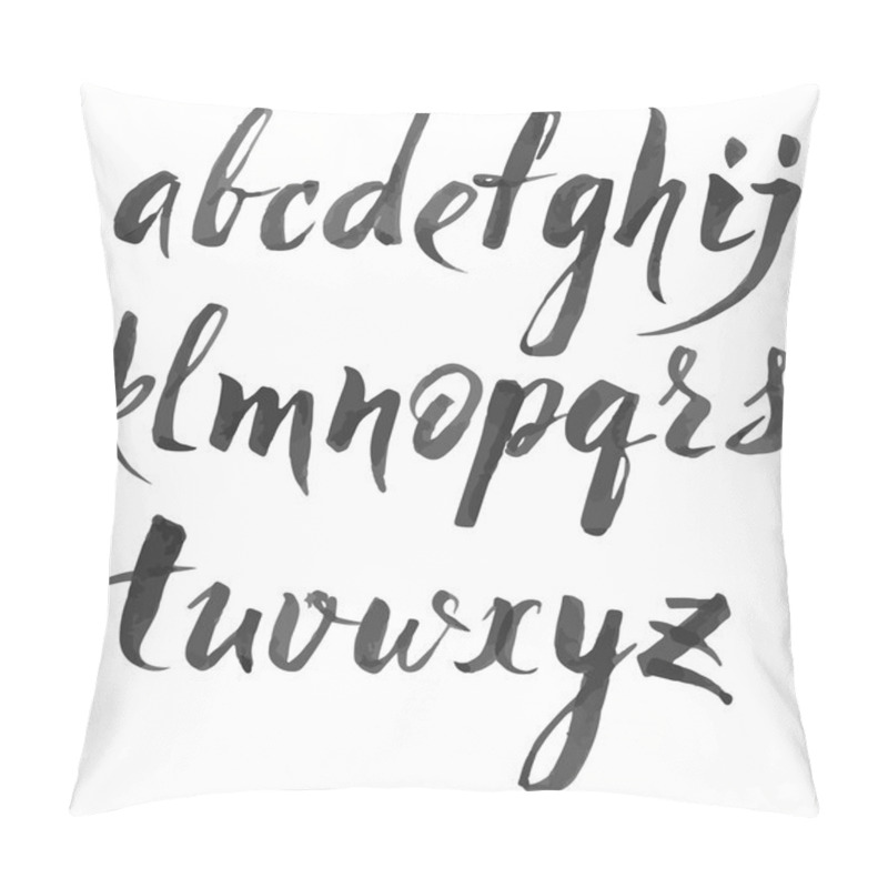 Personality  Alphabet Written With Brush Pen. Pillow Covers