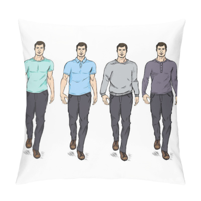 Personality  Fashion Male Models Pillow Covers