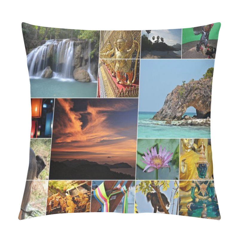 Personality  Thailand Collage Pillow Covers