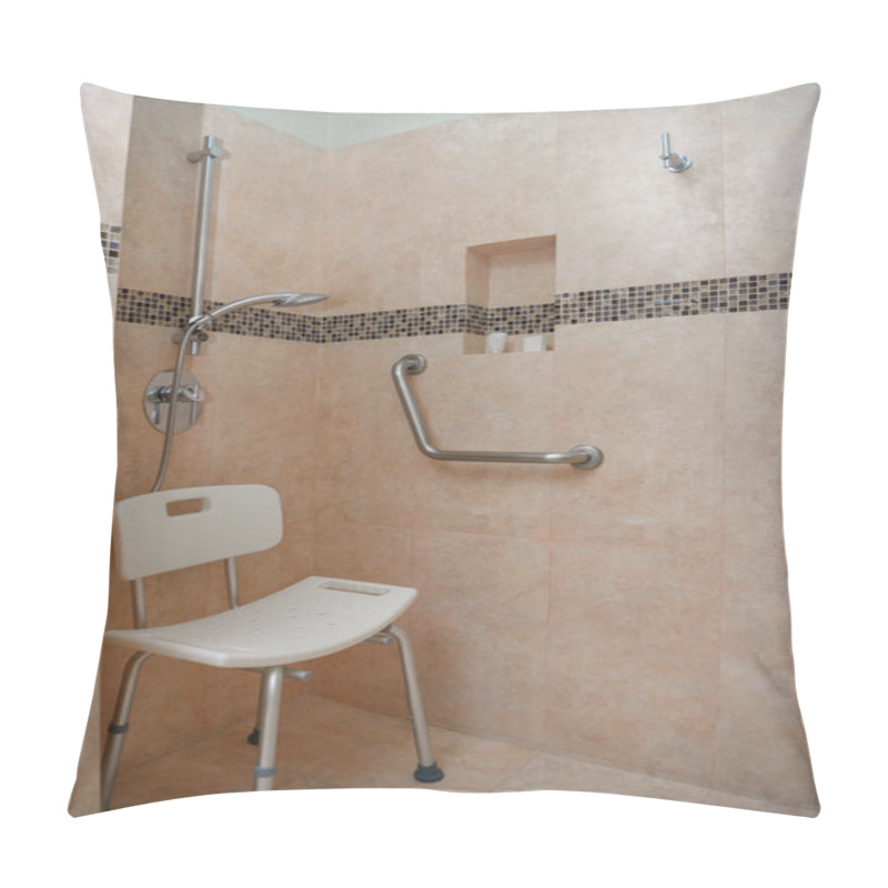 Personality  A Fragment Of A Bathroom In A Hospital Room. Moderate Lighting. Pillow Covers