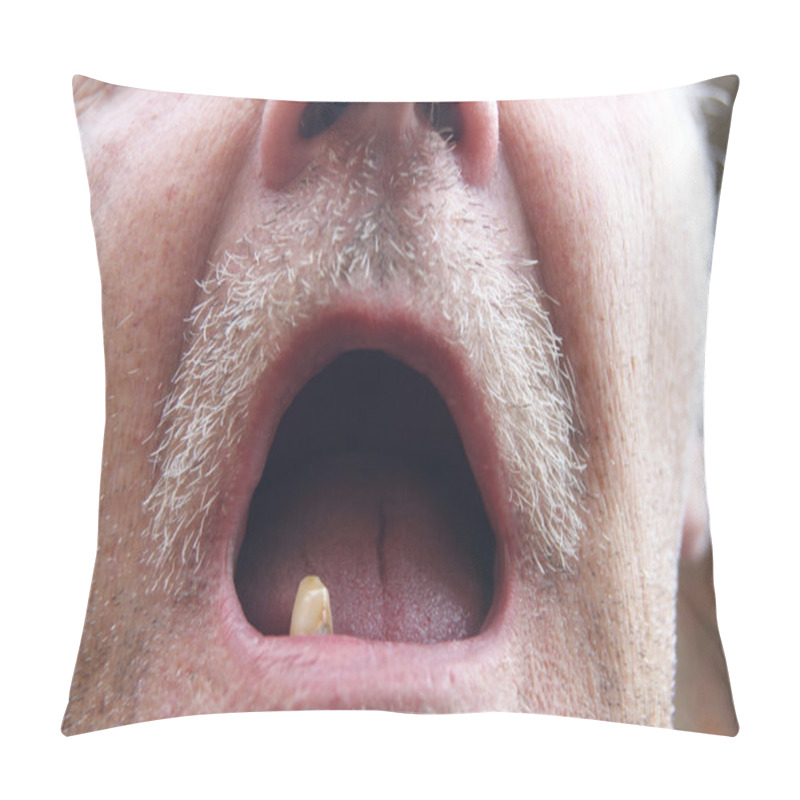 Personality  Man With One Teeth Pillow Covers