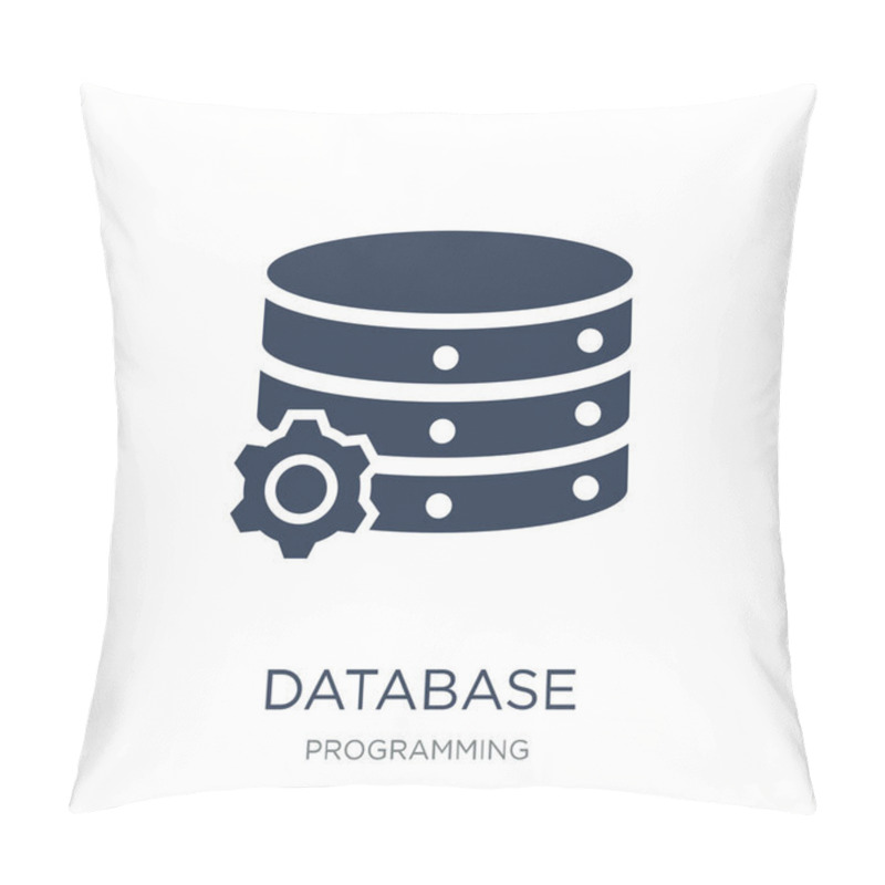 Personality  Database Icon. Trendy Flat Vector Database Icon On White Background From Programming Collection, Vector Illustration Can Be Use For Web And Mobile, Eps10 Pillow Covers