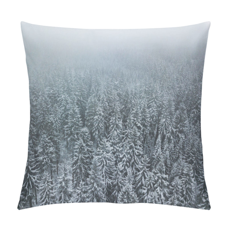 Personality  Minimalistic Pattern Of A White Winter Forest. Pillow Covers