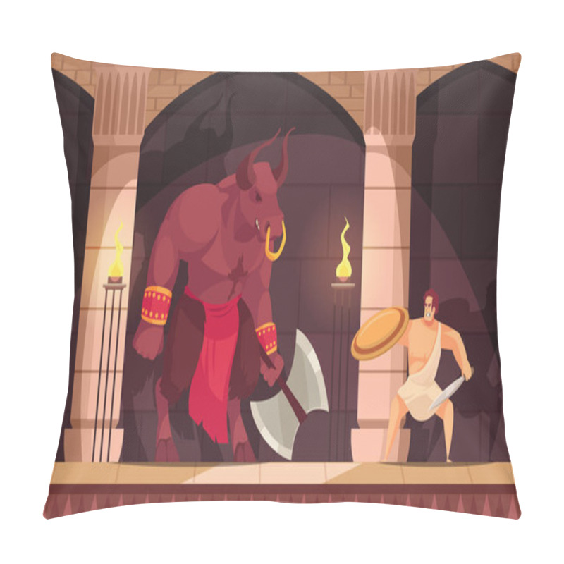 Personality  Mythical Creature Minotaur Composition  Pillow Covers