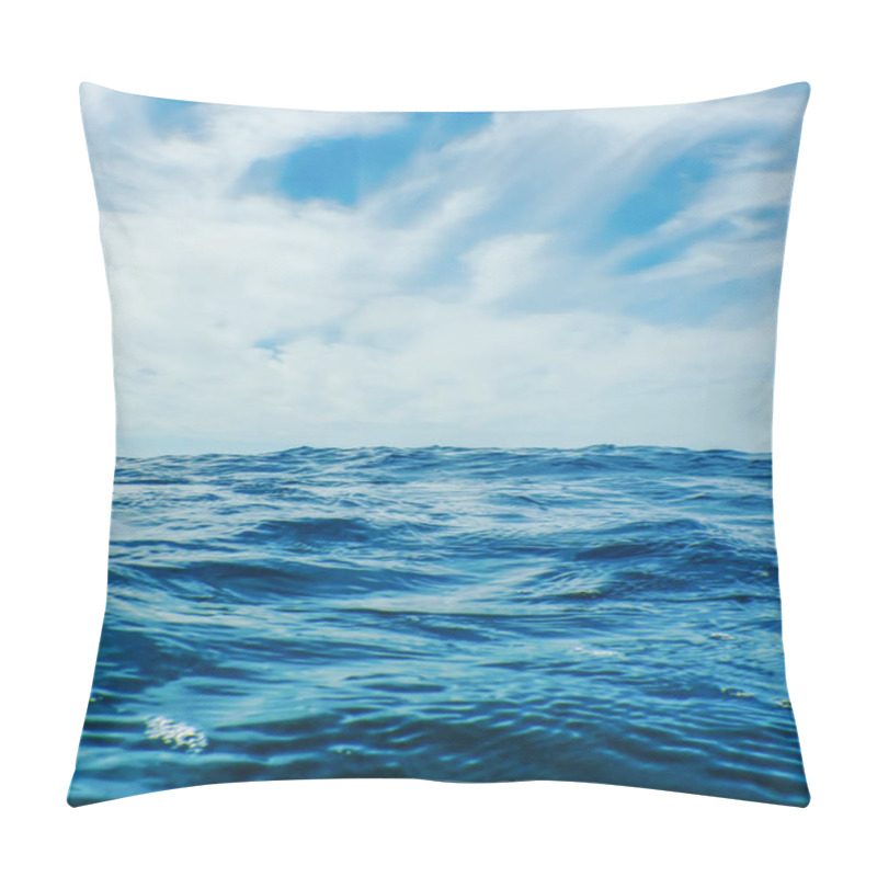 Personality  Ocean Blue Water Background, Wave Close Up Pillow Covers