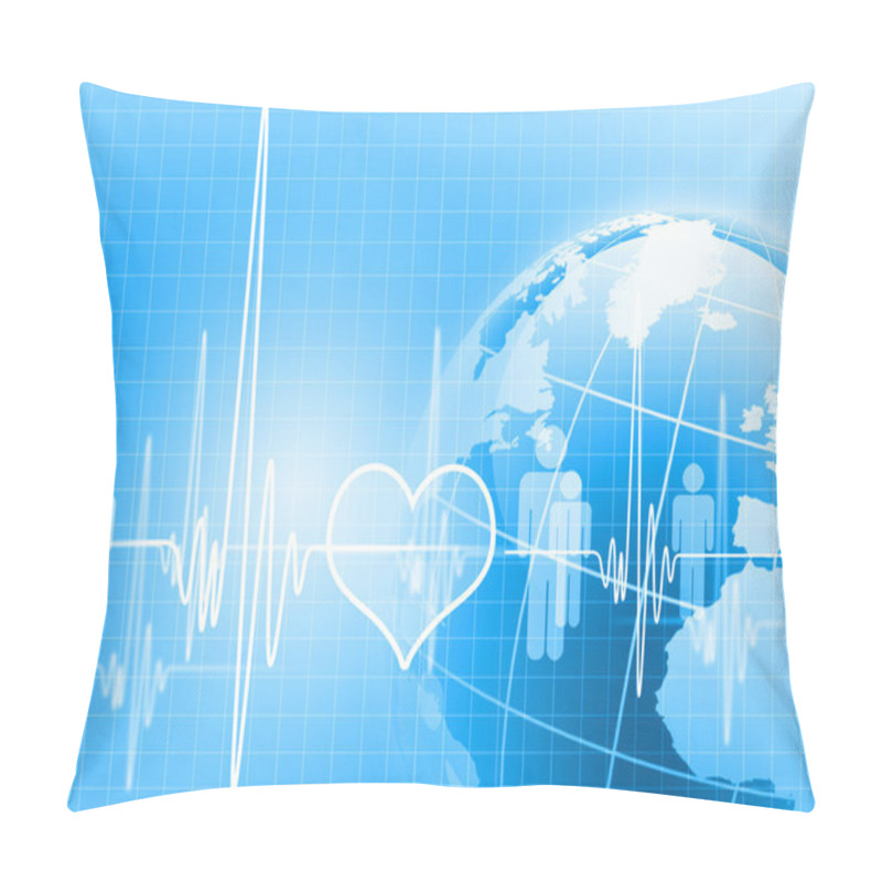 Personality  Heart Beat Illustration Pillow Covers