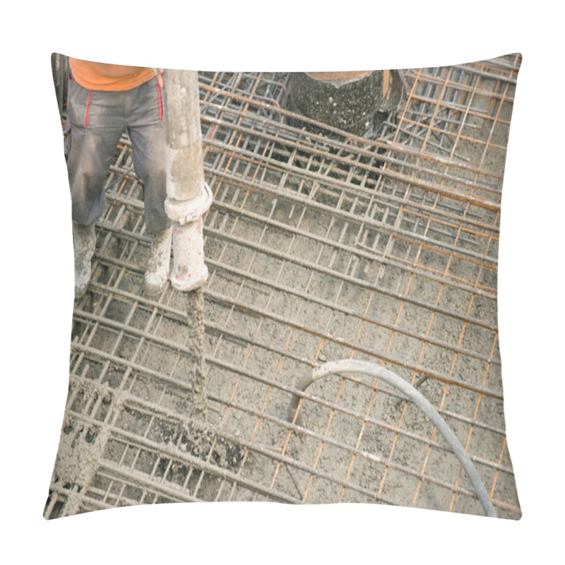 Personality  Worker Pouring Concrete  Pillow Covers