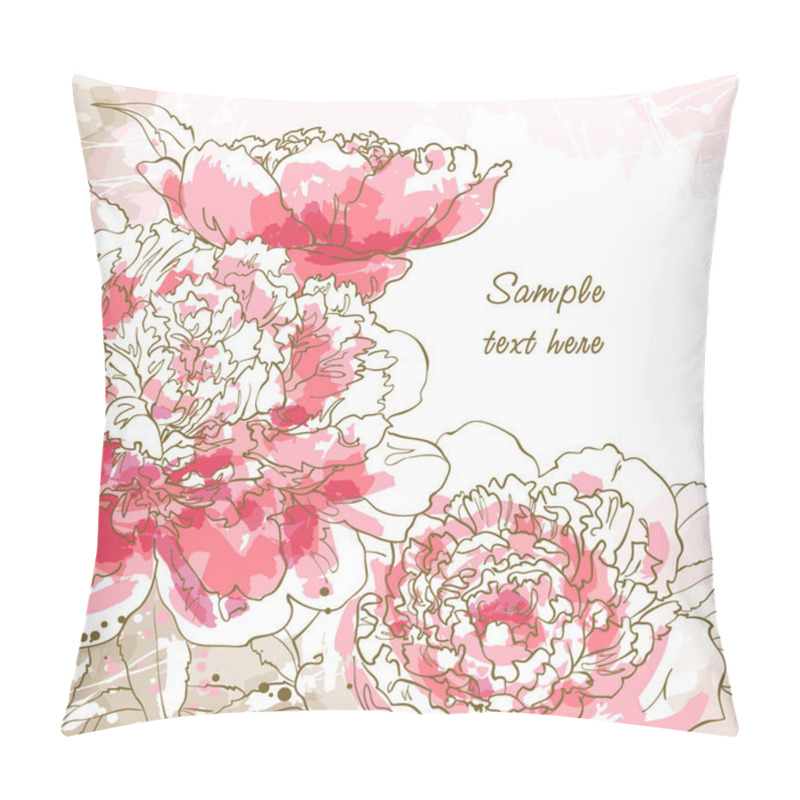 Personality  Romantic Vector Background With Roses Pillow Covers