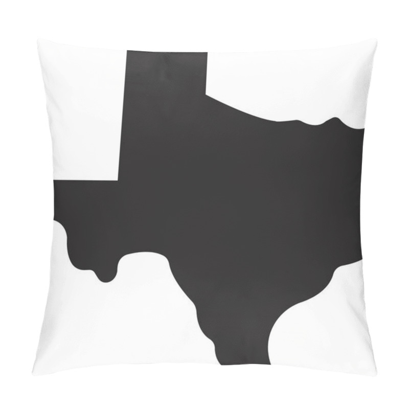 Personality  Texas Map Icon , Texas Map Isolated On Transparent Background, Flat Black Vector. State Border, United State, Variations. American Map For Poster, Banner, T Shirt. Design USA Cartography Map. Pillow Covers