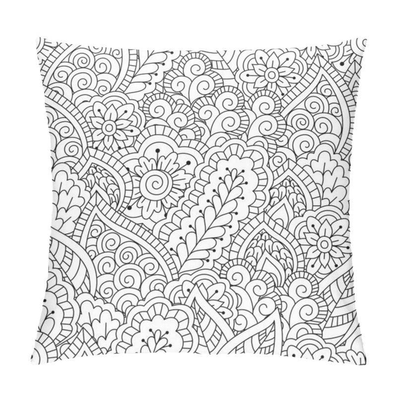 Personality  Seamless Black And White Background.  Pillow Covers