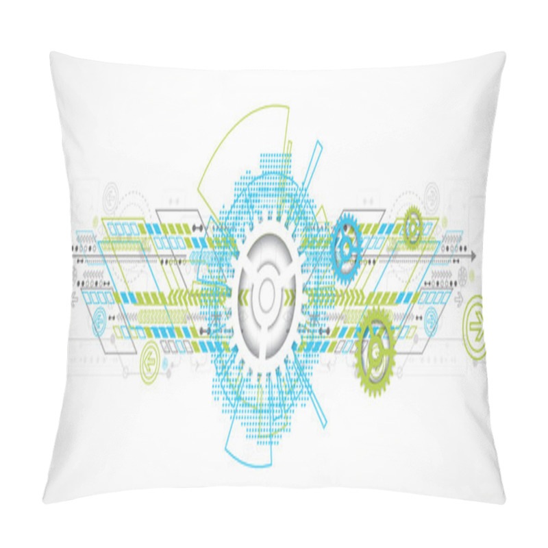 Personality  Abstract Technology Gears Background Pillow Covers