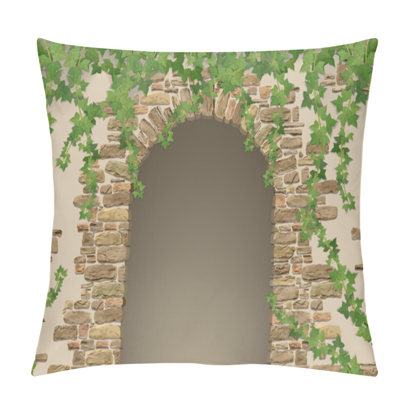 Personality  Arch Of Stones And Hanging Ivy Pillow Covers