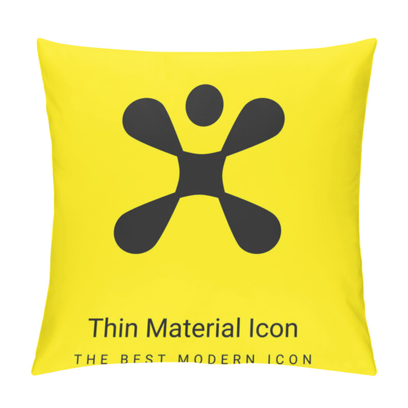 Personality  Abstract Shape Minimal Bright Yellow Material Icon Pillow Covers