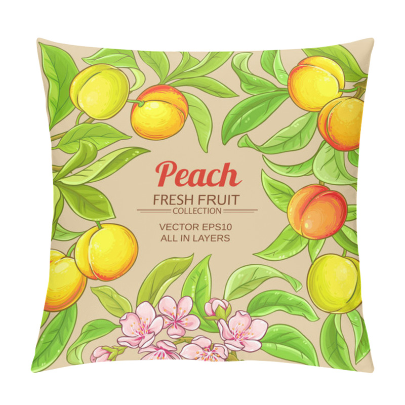 Personality  Peach Vector Frame Pillow Covers