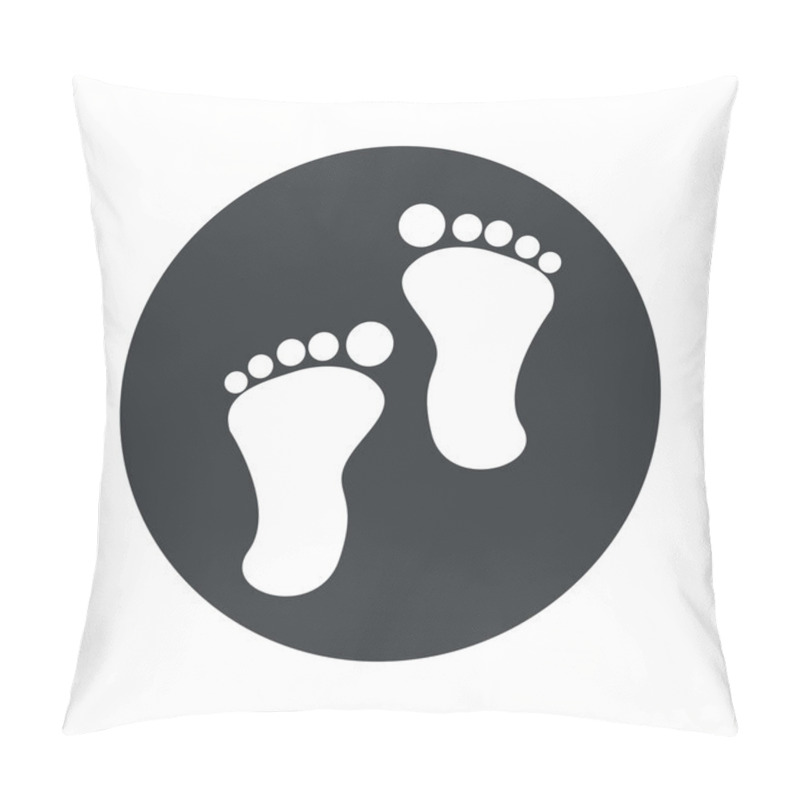 Personality  Monochrome Round Footprint Icon Pillow Covers