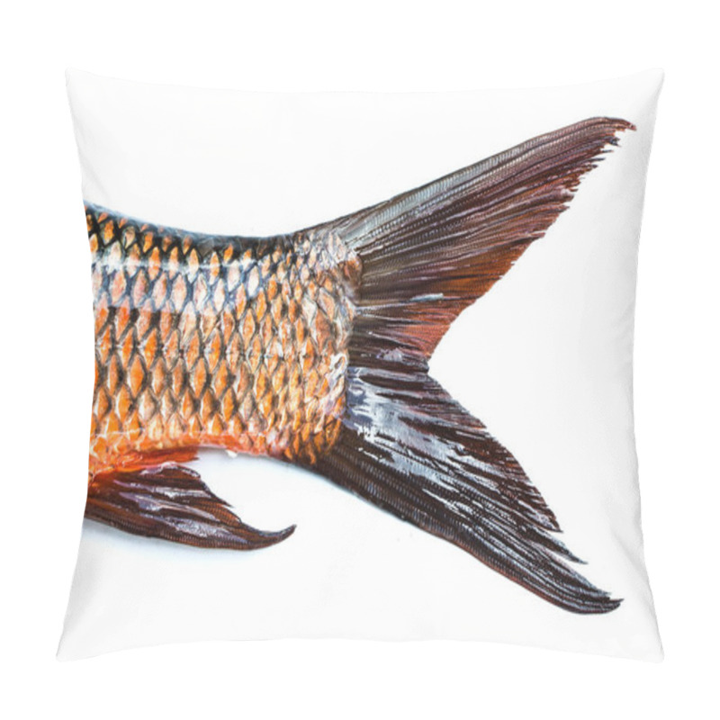 Personality  Tail Fish Isolated On White Background Pillow Covers