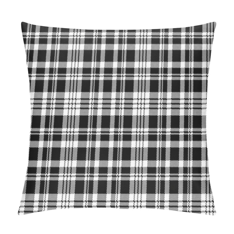 Personality  Abstarct Check Pixel Seamless Pattern Black White Pillow Covers