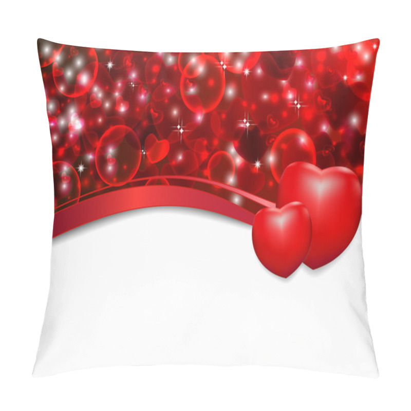 Personality  Background With Red Hearts Pillow Covers