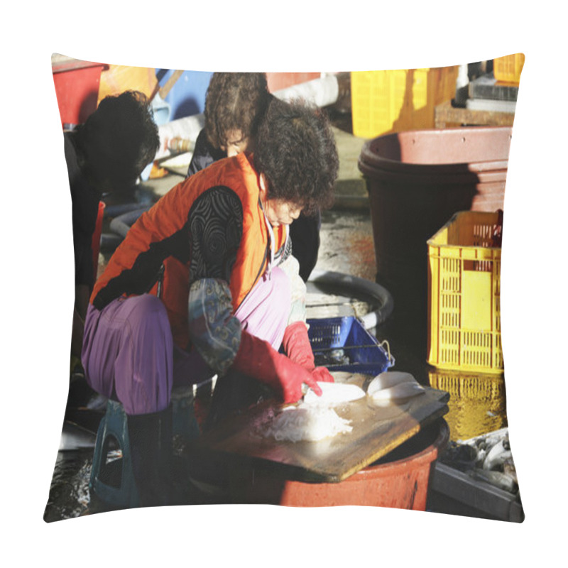 Personality  Women Working At  Seaport Pillow Covers