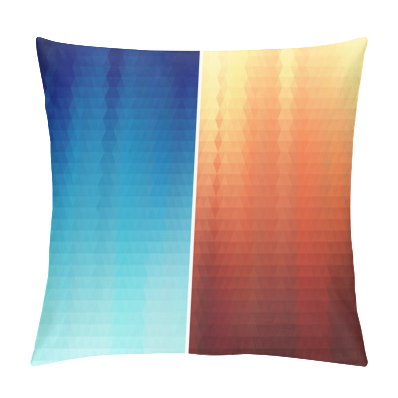 Personality  Two Triangles Vector Geometric Background With Gradients Lines Pillow Covers