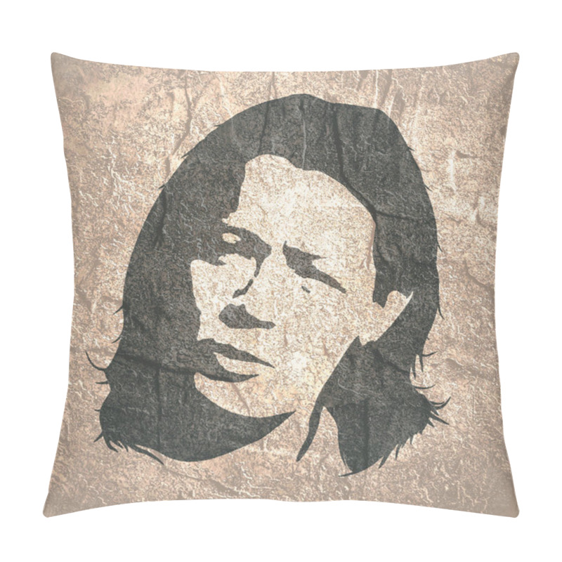 Personality  Silhouette Of A Female Head. Pillow Covers