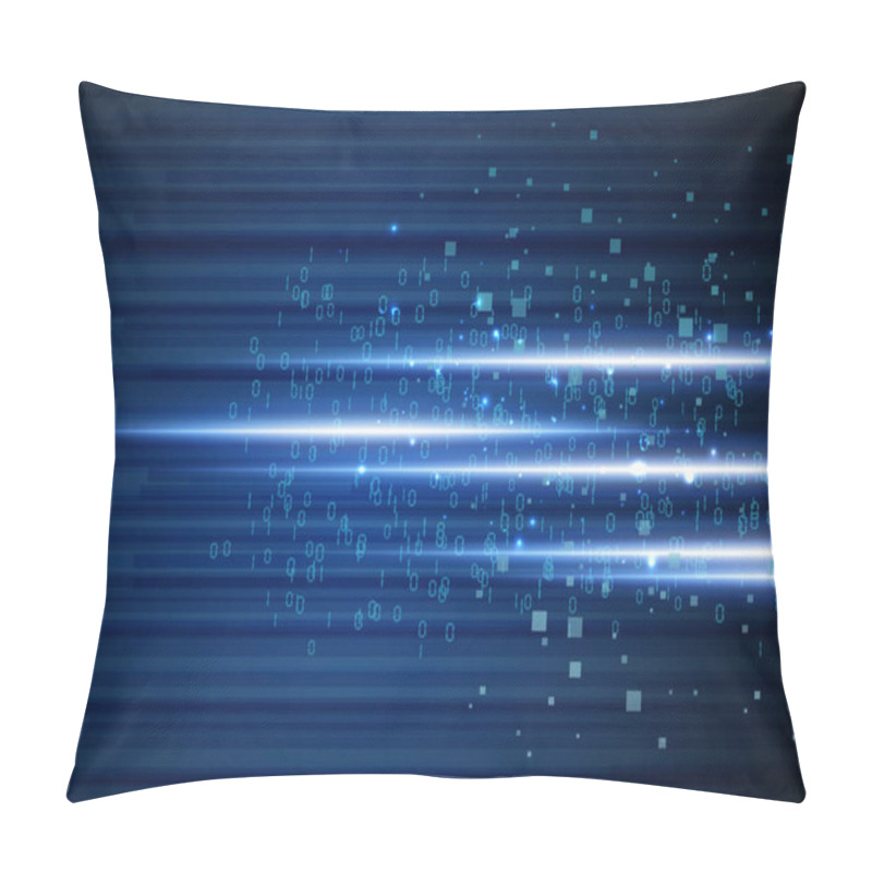 Personality  Numbers Digital Speed Blue Background Pillow Covers