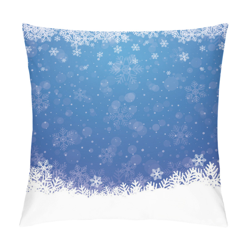 Personality  Fall Snowflake Snow Stars Blue White Background Pillow Covers