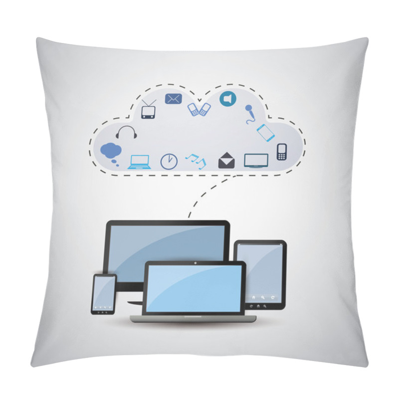 Personality  Cloud Computing Concept Pillow Covers