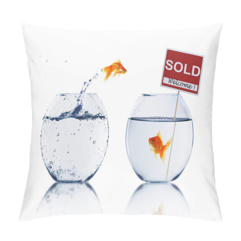 Personality  Gold Fish In A Fishbowl Pillow Covers