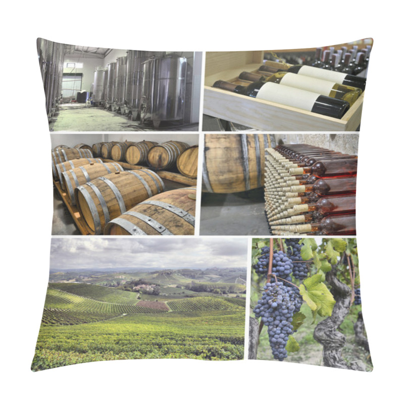 Personality  Set Of Images Of Winemaking Pillow Covers