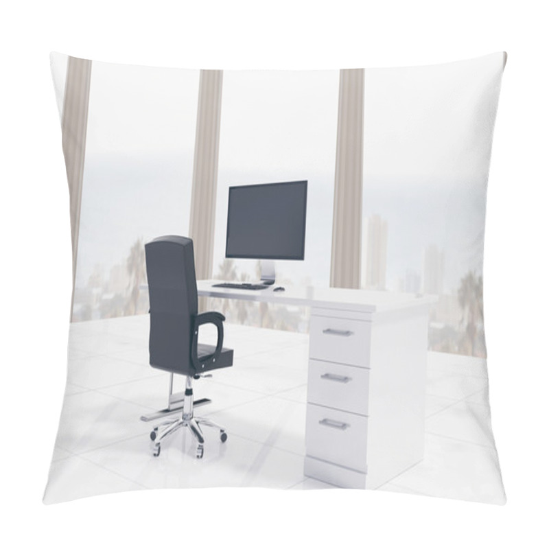 Personality  Office With View Of City Pillow Covers