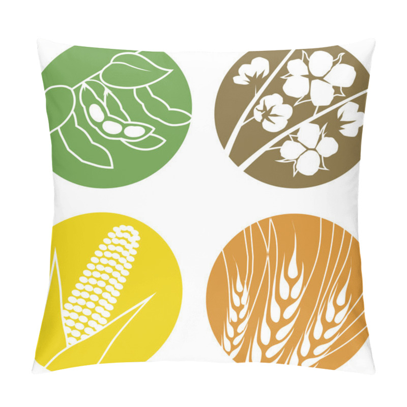 Personality  Soybeans, Cotton, Corn And Wheat Pillow Covers