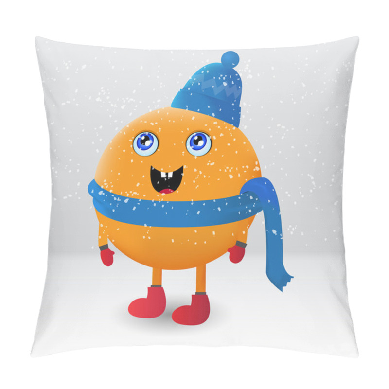 Personality  Cute Orange Fruit Cartoon Character Pillow Covers