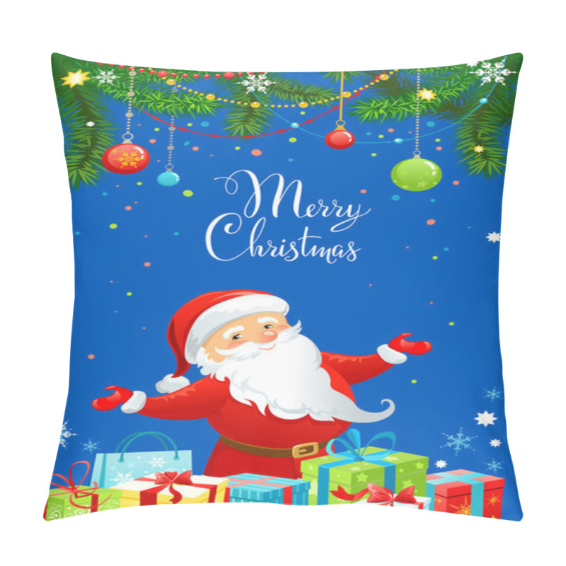 Personality  Santa Claus On Greeting Card Pillow Covers