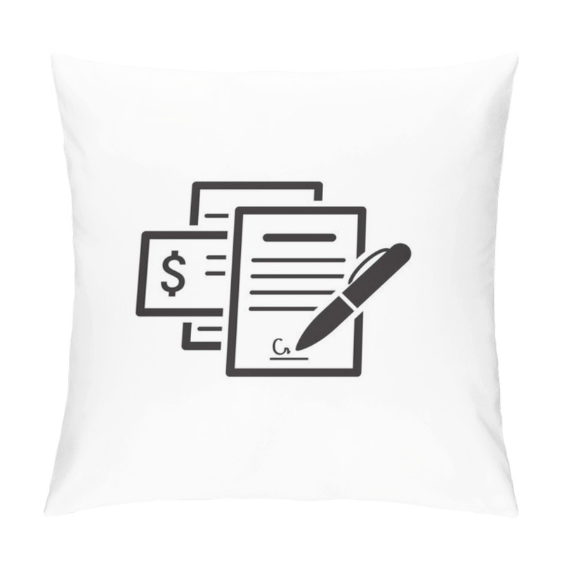 Personality  Documents Icon. Flat Design. Pillow Covers