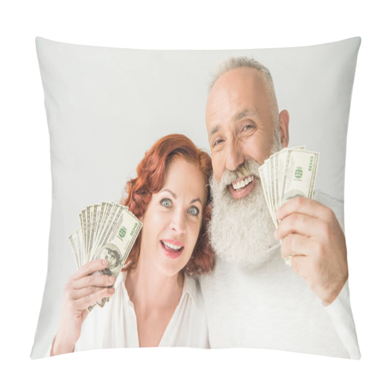 Personality  Couple With Dollar Banknotes Pillow Covers