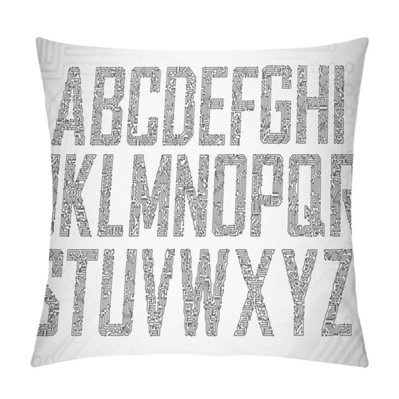 Personality  Circuit Board Letters Pillow Covers