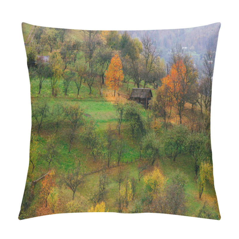 Personality  Autumn Landscape In The Village Pillow Covers