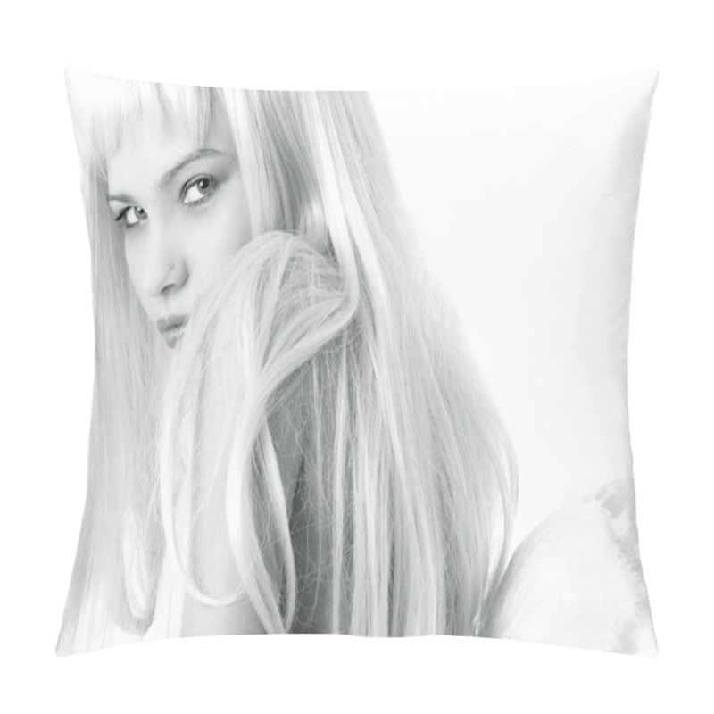 Personality  Monochrome Looking Angel Pillow Covers