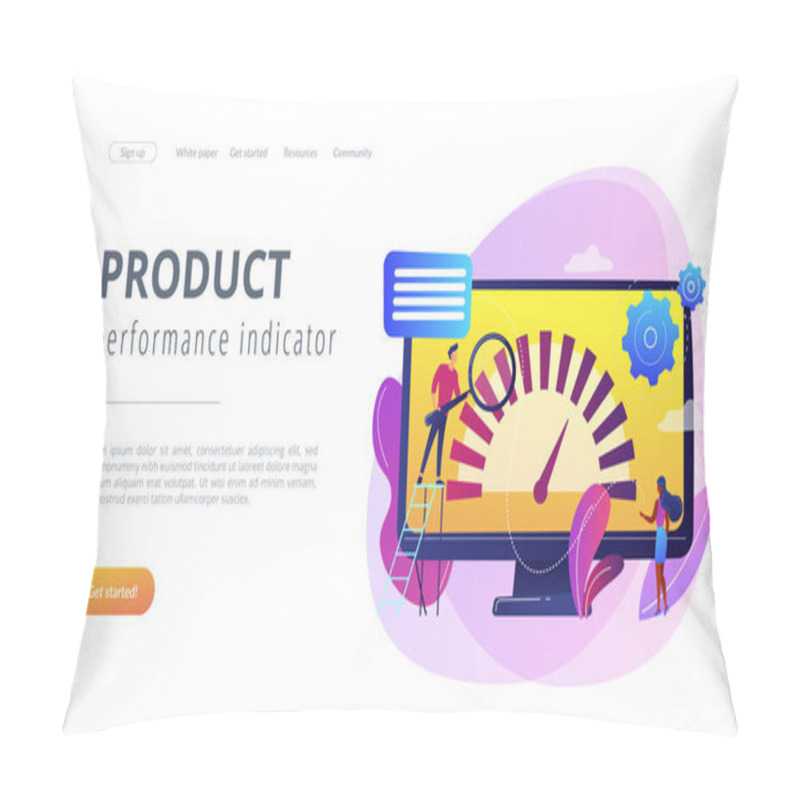 Personality  Benchmark Testing Concept Landing Page. Pillow Covers