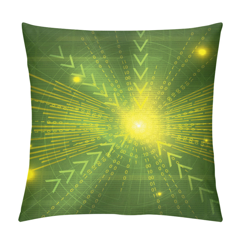 Personality  Abstract Tech Binary Background Pillow Covers