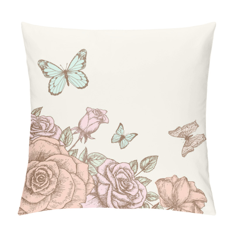 Personality  Rose And Butterfly 1 Pillow Covers