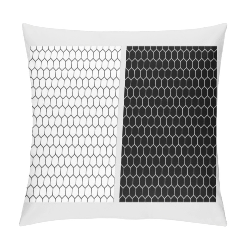 Personality  Hexagon Seamless Patterns, Texture Of The Hexagonal Net Pillow Covers