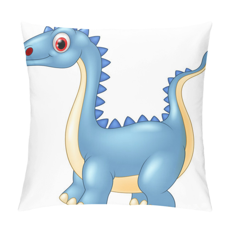 Personality  Cartoon Dinosaur With A A Long Necked Pillow Covers